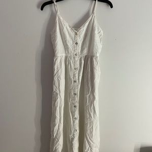 White button up dress